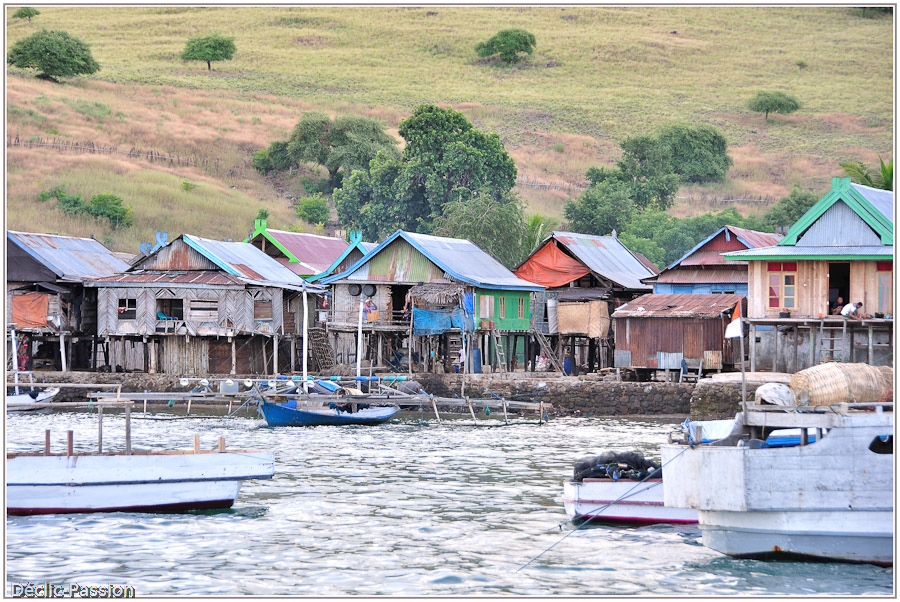 Vilage sur l'ile de Komodo